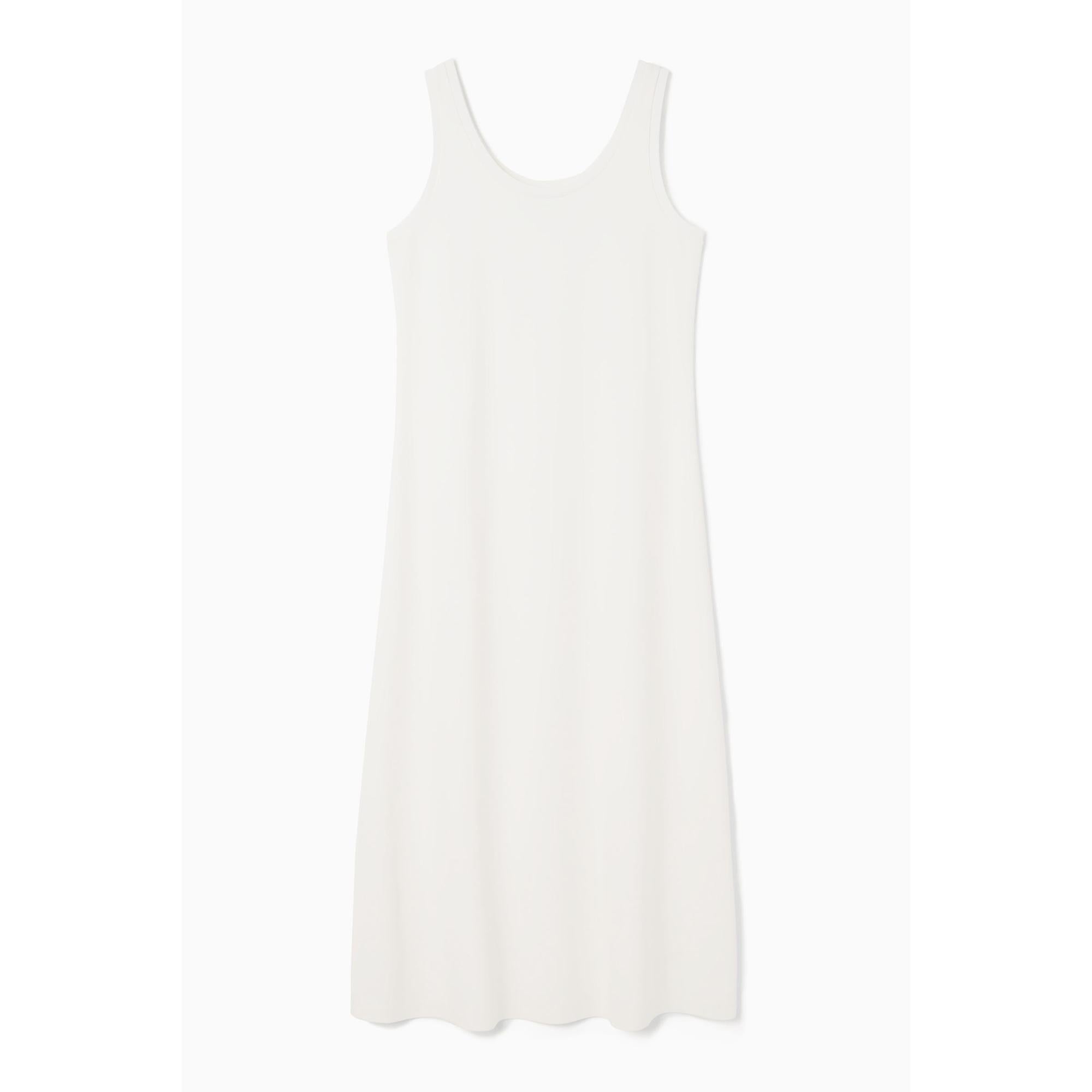 Women Scoop-Neck Jersey Midi Dress - White