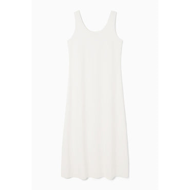 Women Scoop-Neck Jersey Midi Dress - White