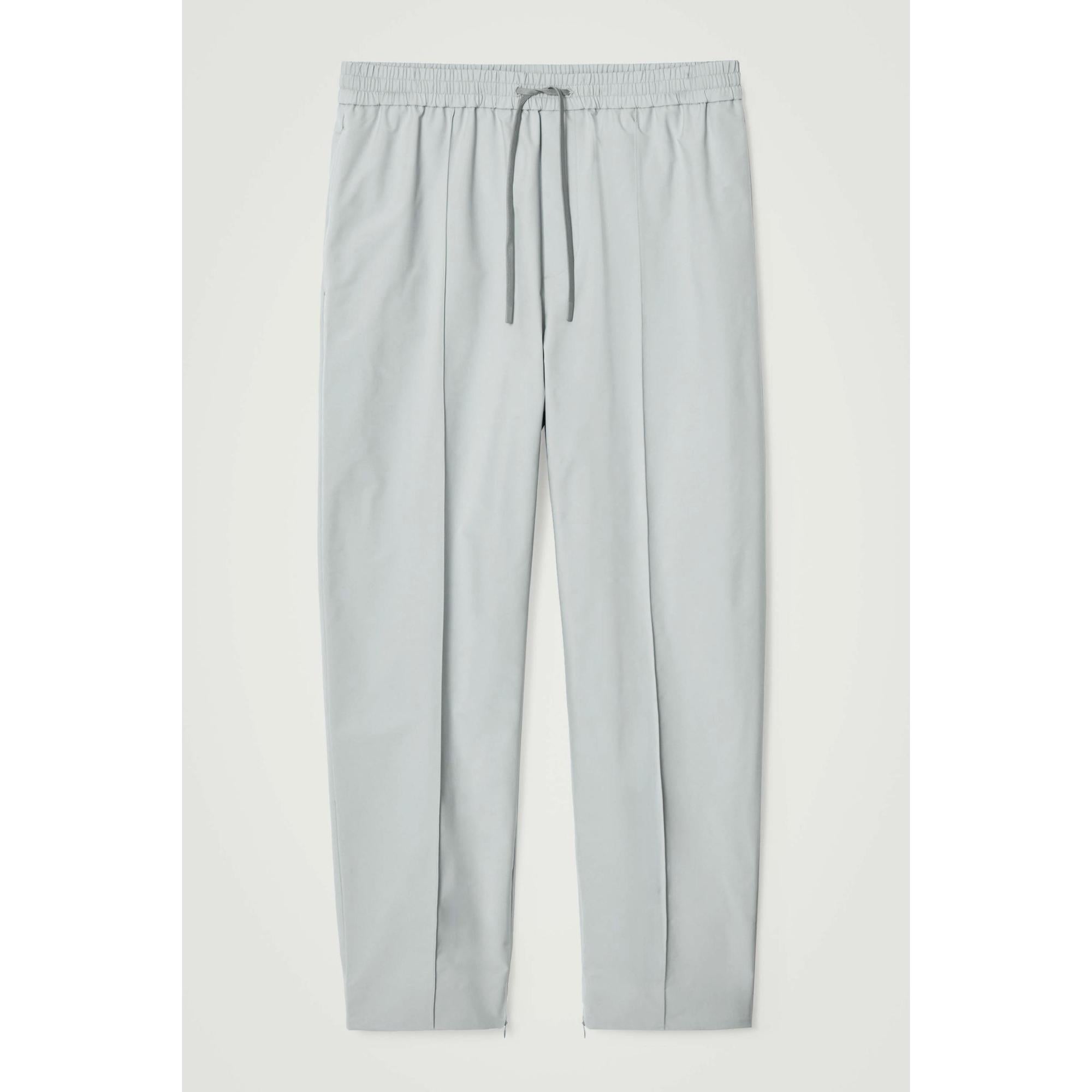 Men Pintucked Tapered Track Pants - Blue