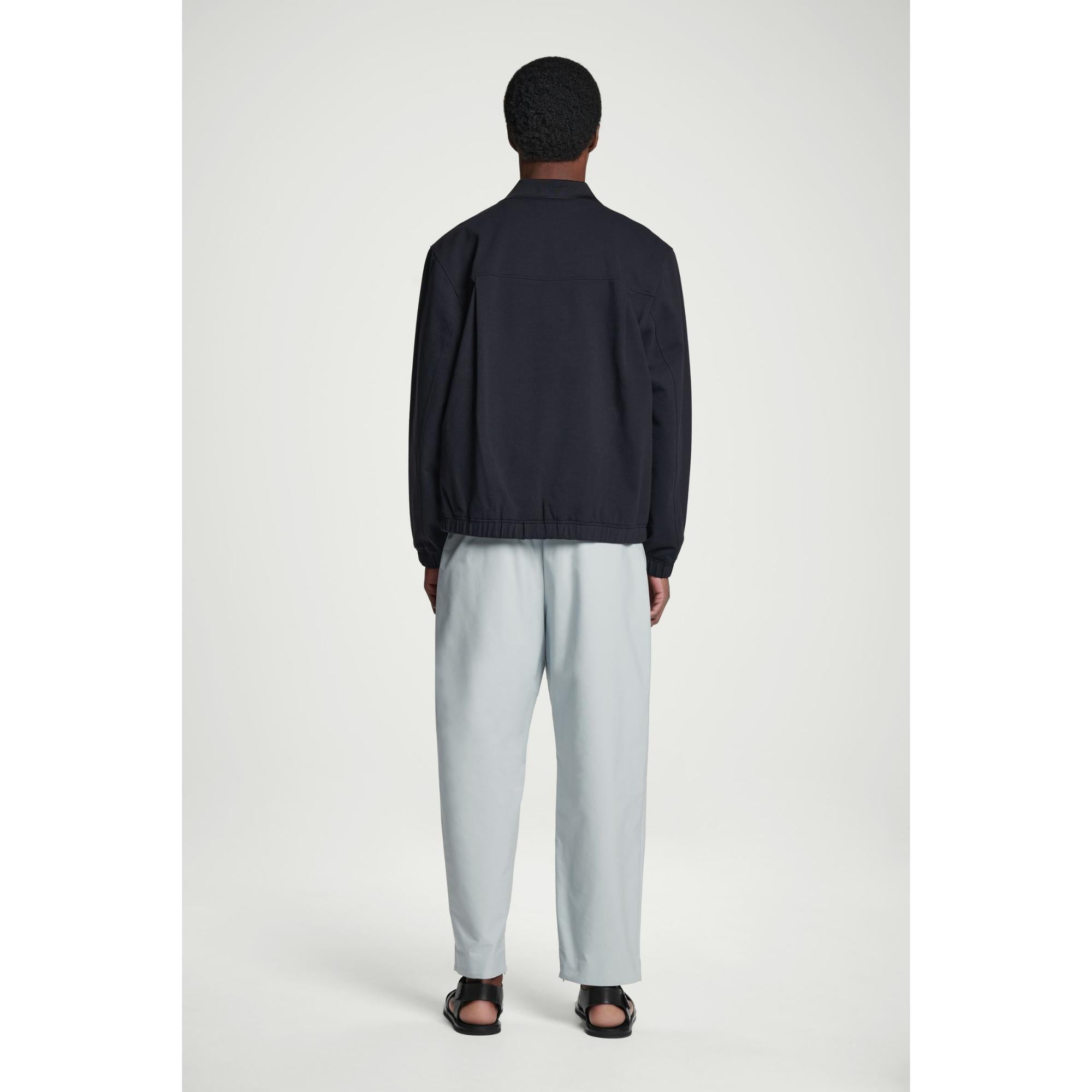 Men Pintucked Tapered Track Pants - Blue