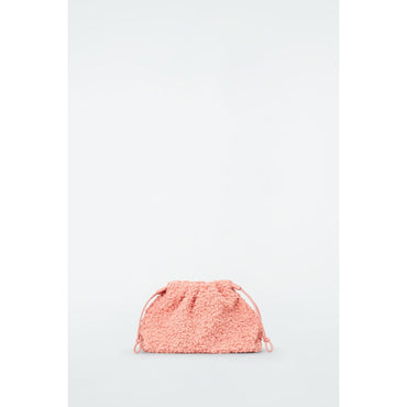 Women Cavatelli Mini Clutch - Faux Shearling - Pink