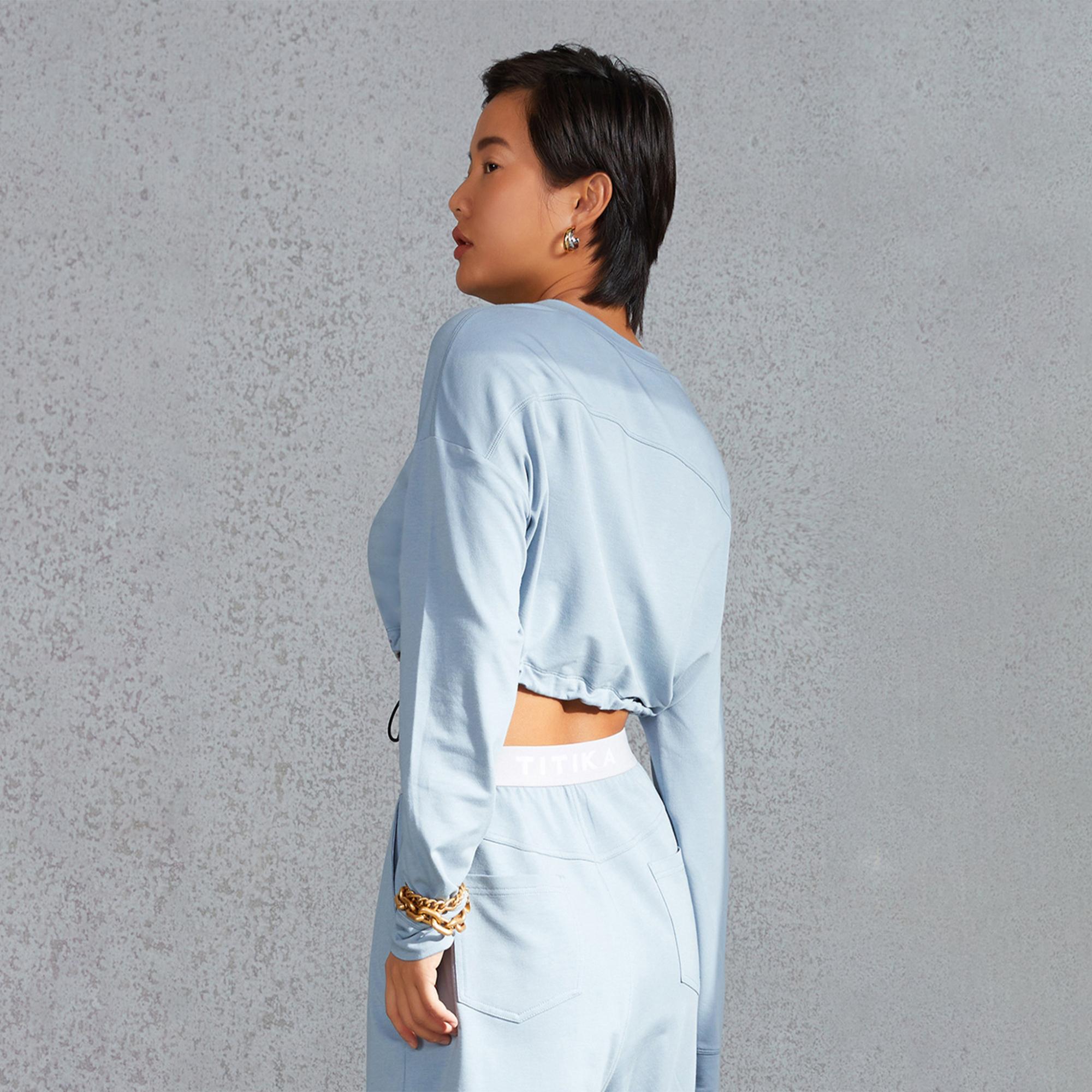 Titika Azure Cuffed Long Sleeve - Fog Blue