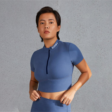 Titika Biker Top Short Sleeve - Blue