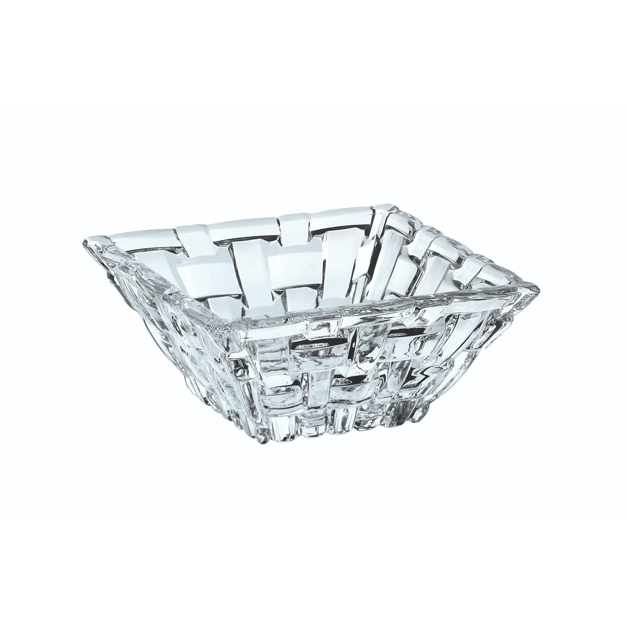 Nachtmann 4pc Lead Free Crystal Square Dip Bowl Set - 8.5cm