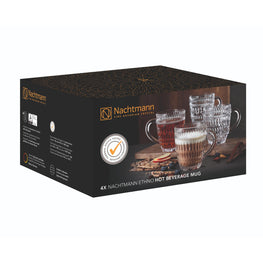 Nachtmann 4pc Lead Free Crystal Hot Beverage Mug - 392ml