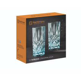 Nachtmann 2pc Lead Free Crystal Longdrink Set - Aqua