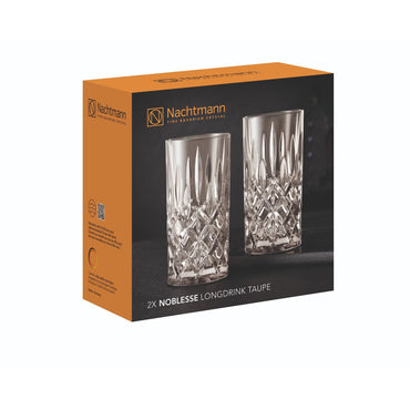 Nachtmann 2pc Lead Free Crystal Longdrink Set - Taupe