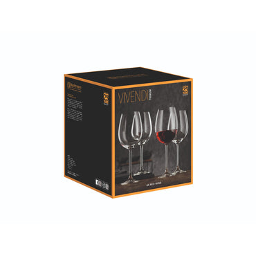 Nachtmann 4pc Lead Free Crystal Red Wine Stemglass Set - 727ml