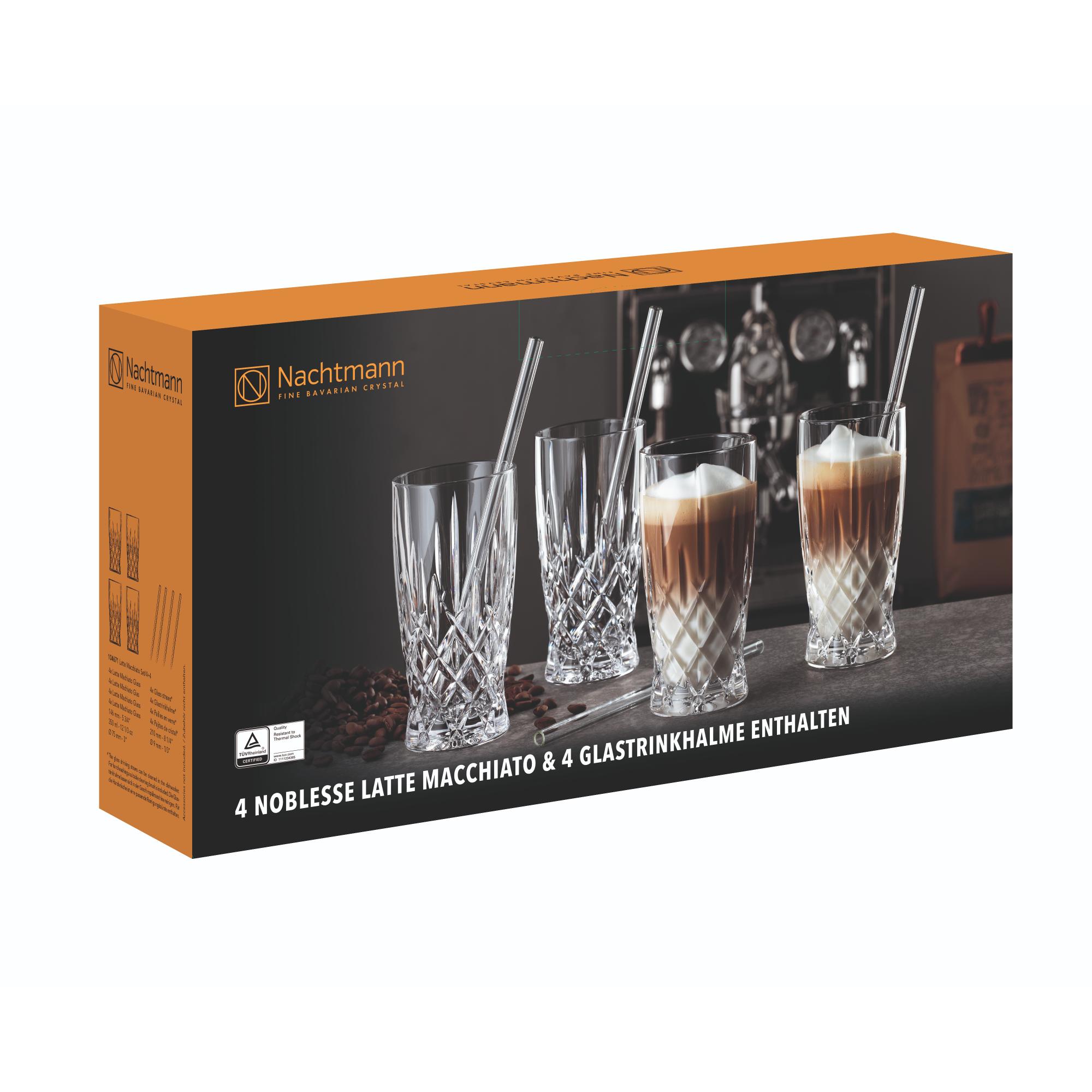 Nachtmann 8pc Lead Free Crystal Latte Macchiato Set - 350ml