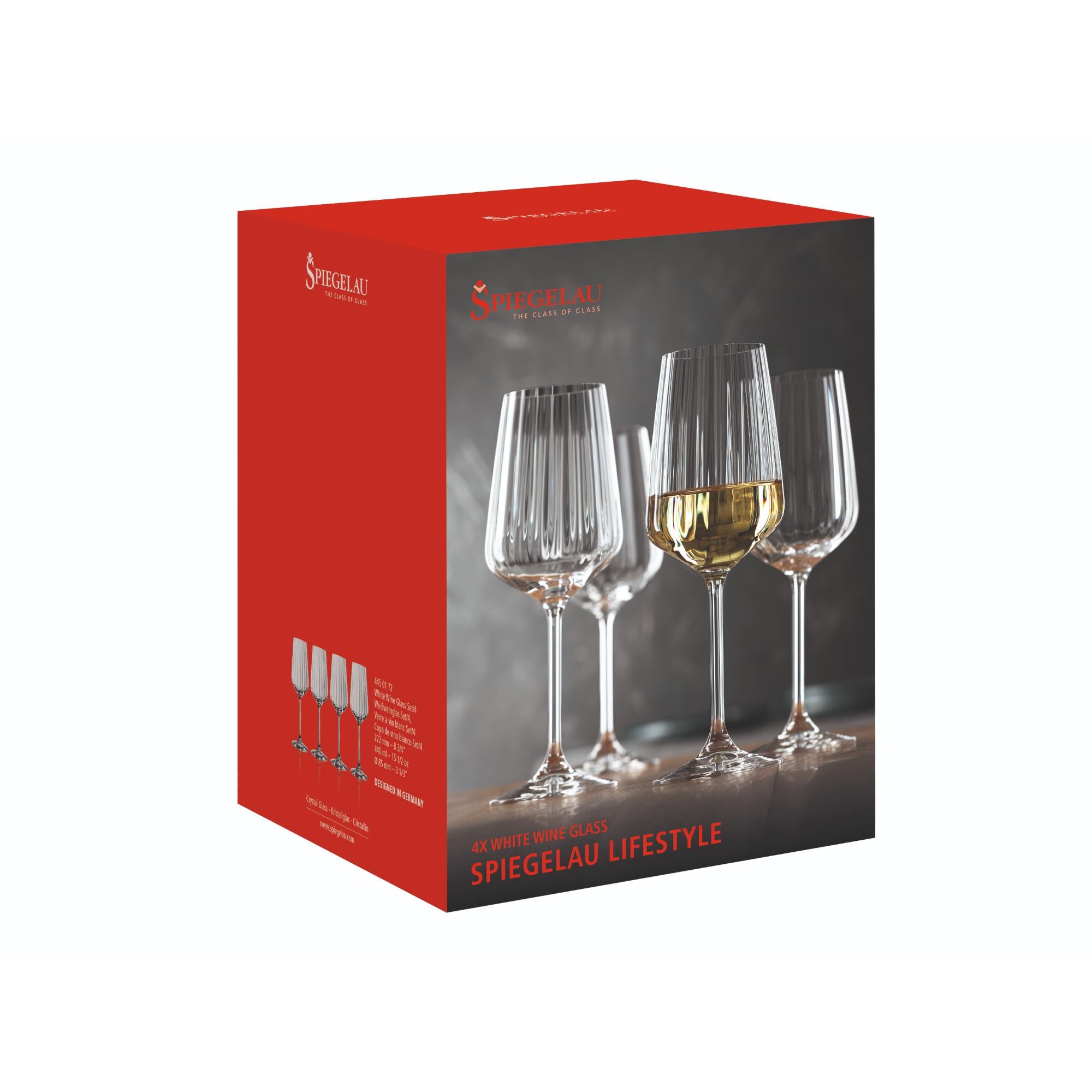 Spiegelau 4pc White Wine Glass Set - 440ml