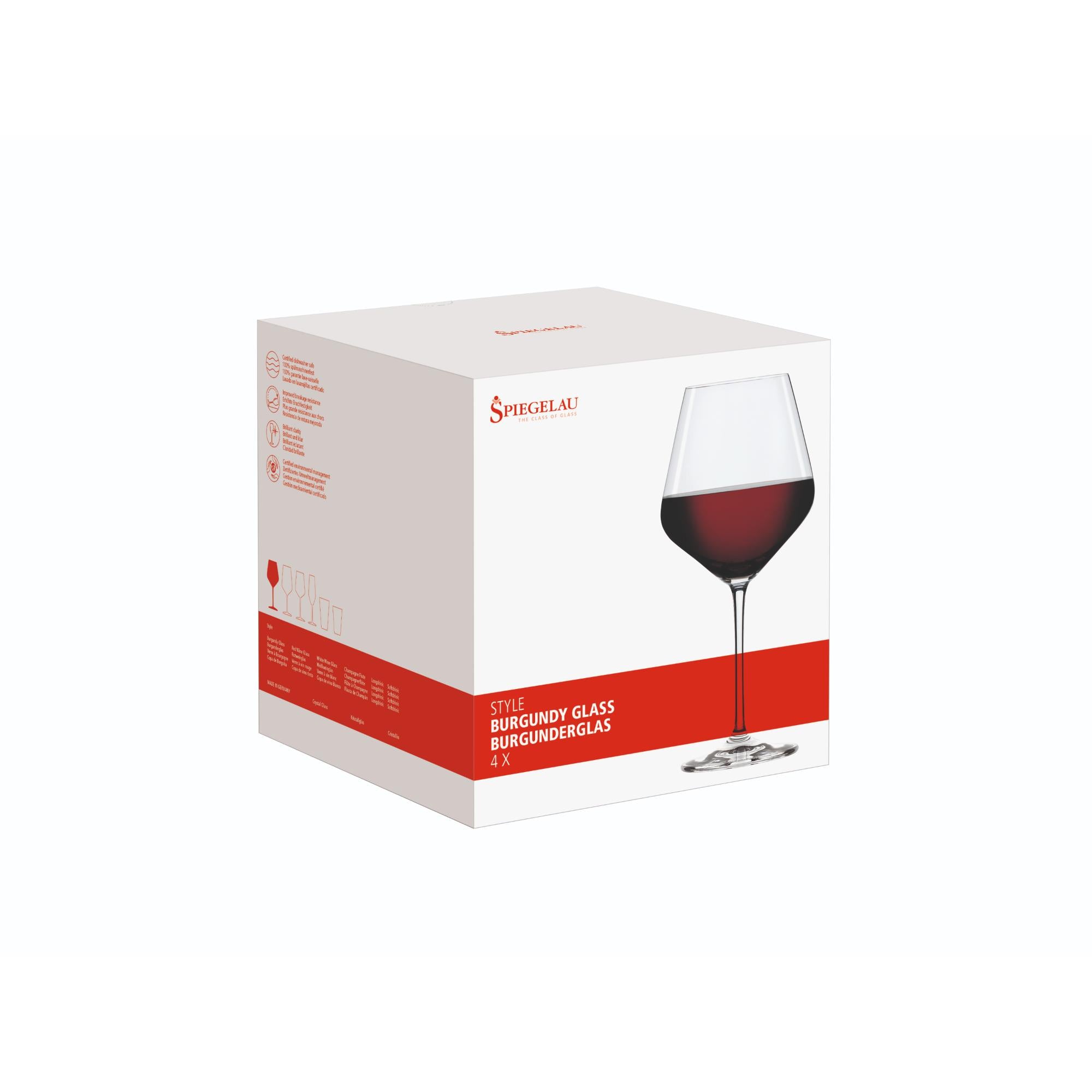 Spiegelau 4pc Burgundy Glass Set - 640ml