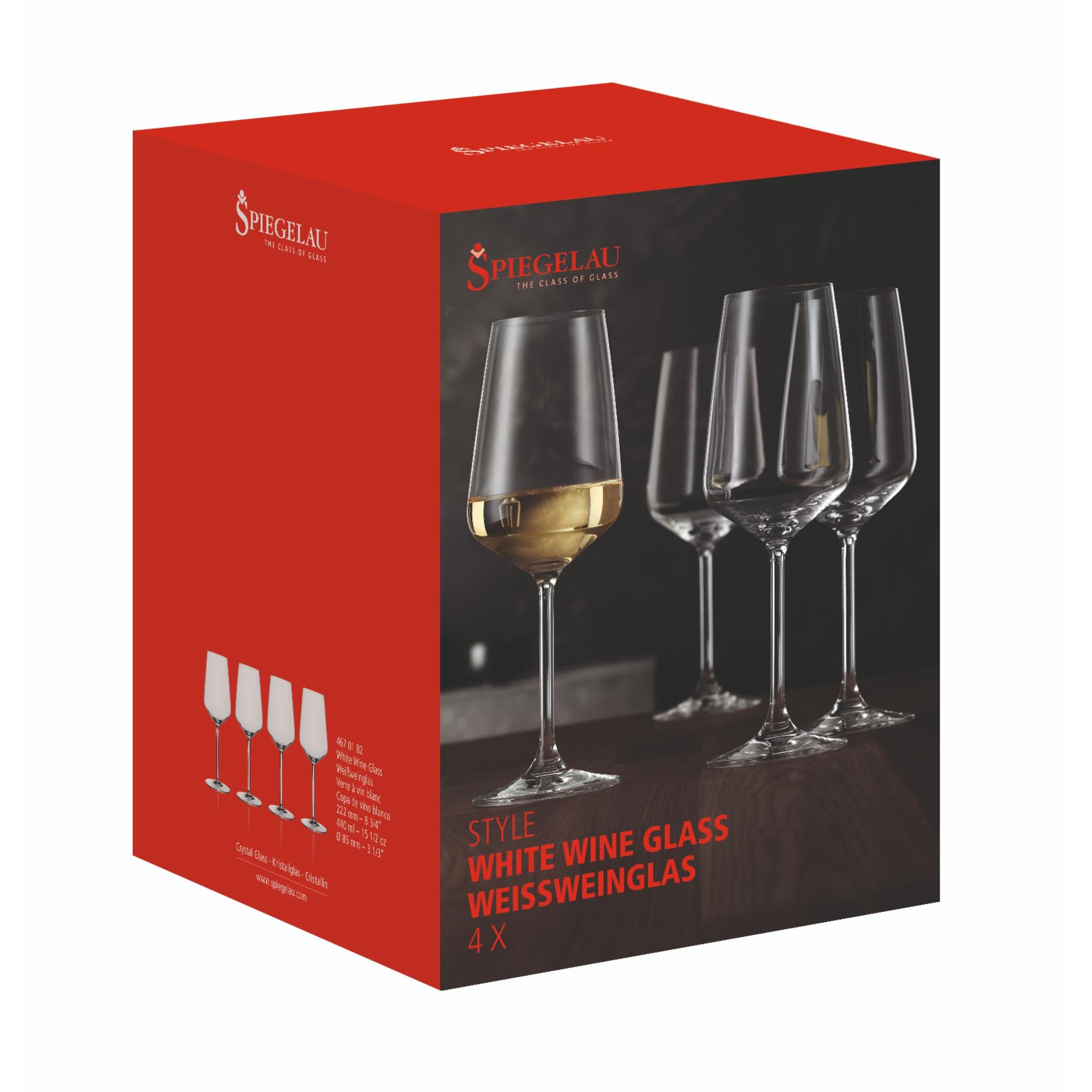 Spiegelau 4pc White Wine Glass Set - 440ml