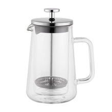 Borosilicate Double Wall Glass Coffee & Tea Plunger with Glass Handle - 350ml