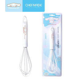 Silicone Whisk with Plastic Handle - White