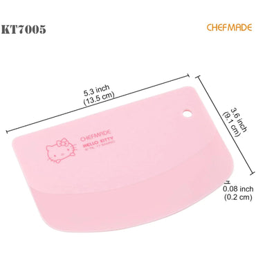 Plastic Dough Cutter and Scraper - Pink