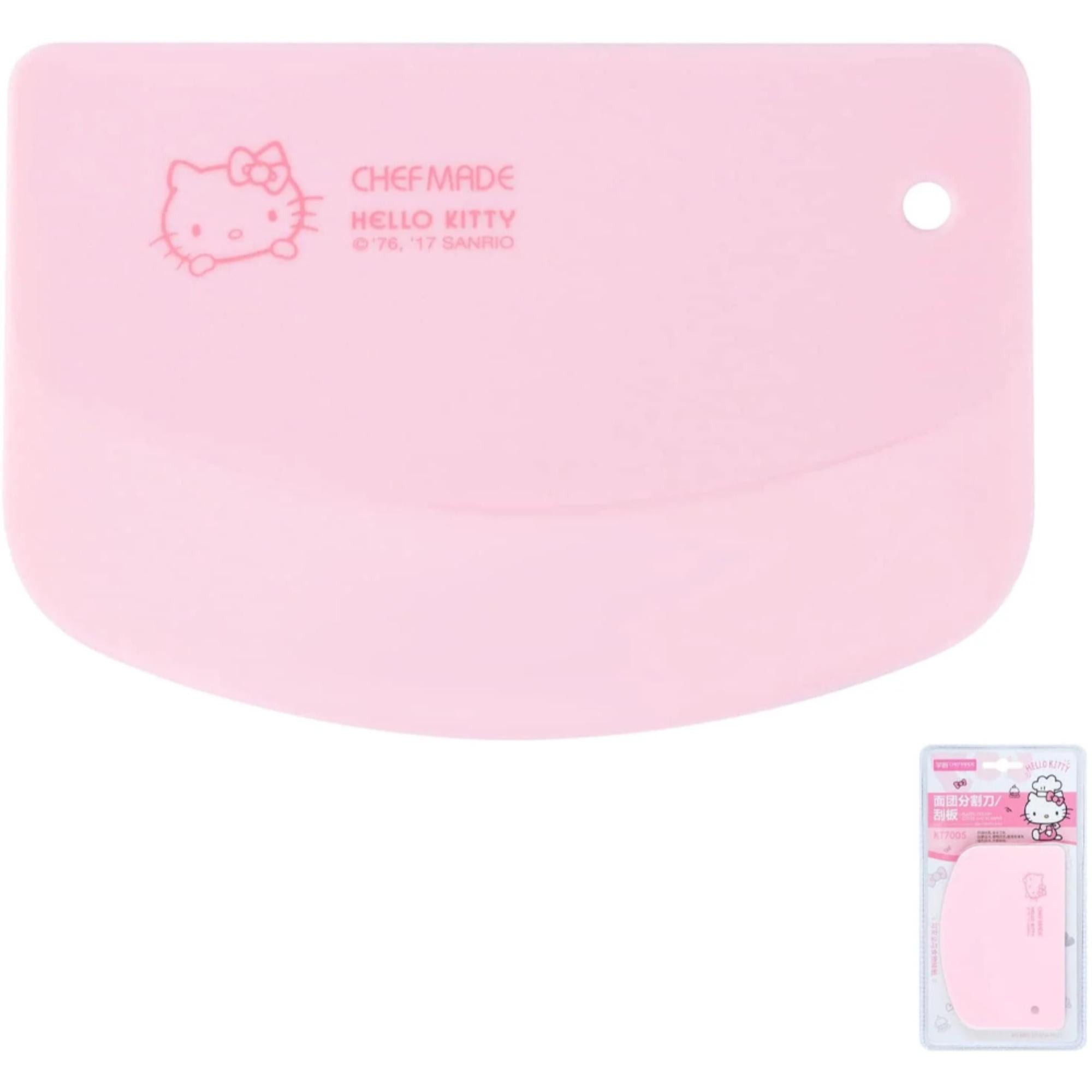 Plastic Dough Cutter and Scraper - Pink