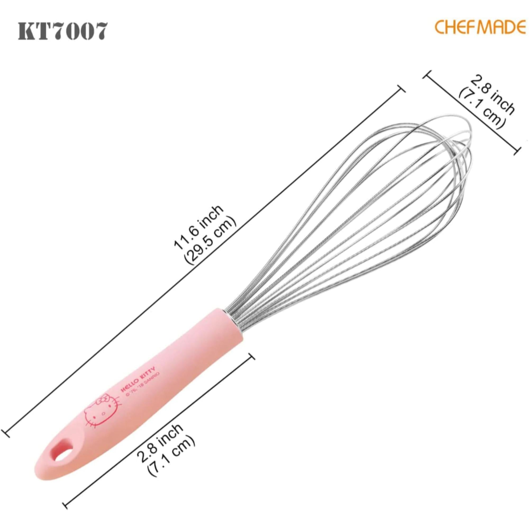 S/S Whisk with Plastic Handle - Pink