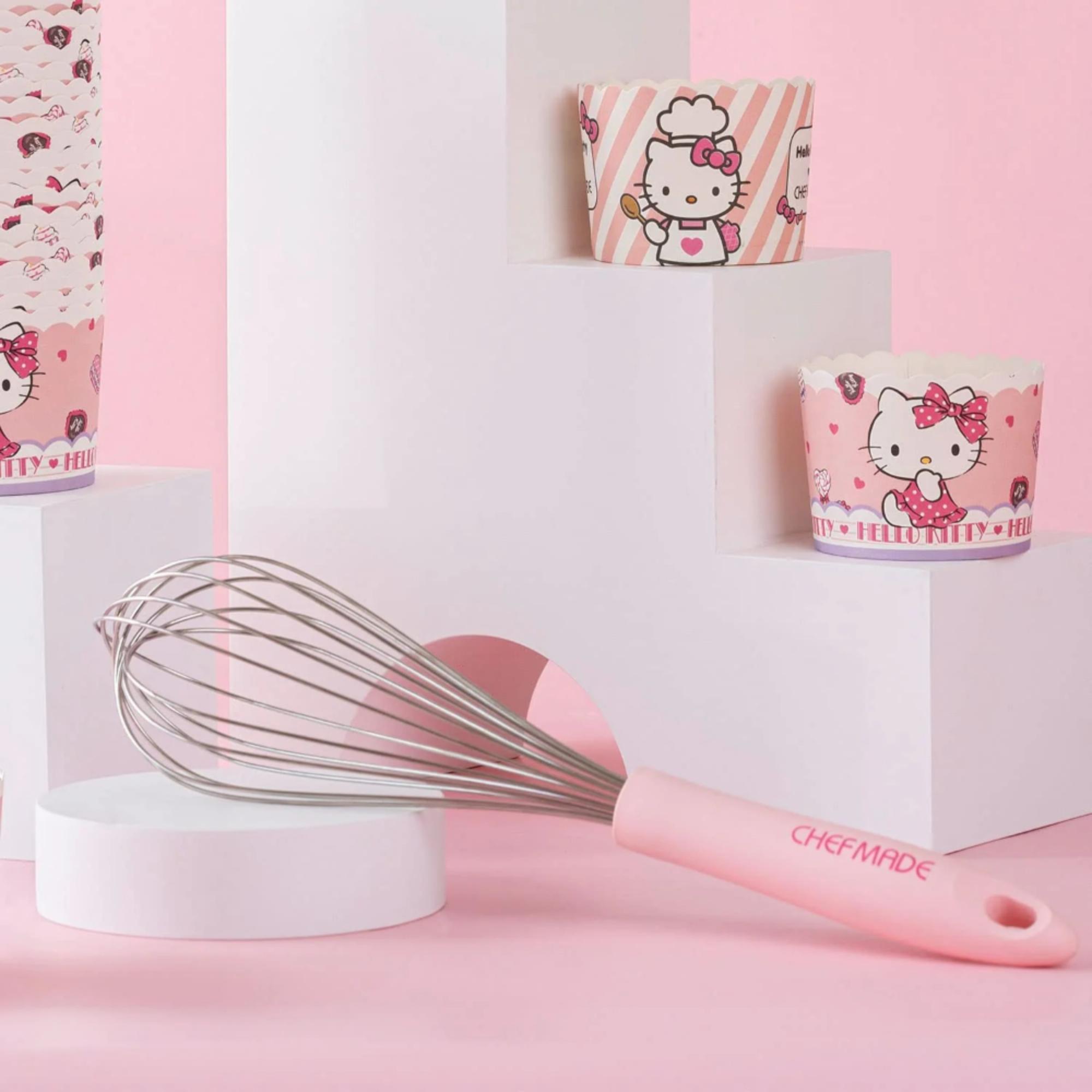 S/S Whisk with Plastic Handle - Pink