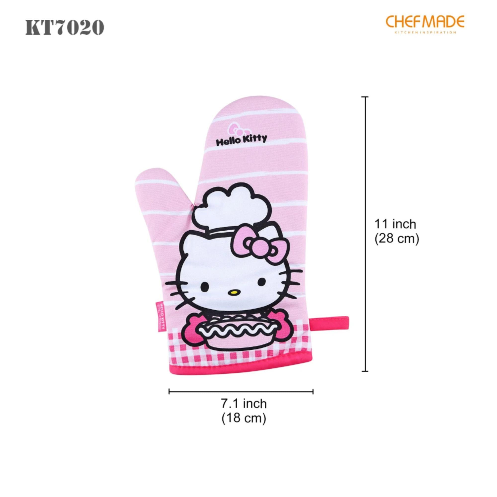 Cotton Polyester Oven Mitt - Pink