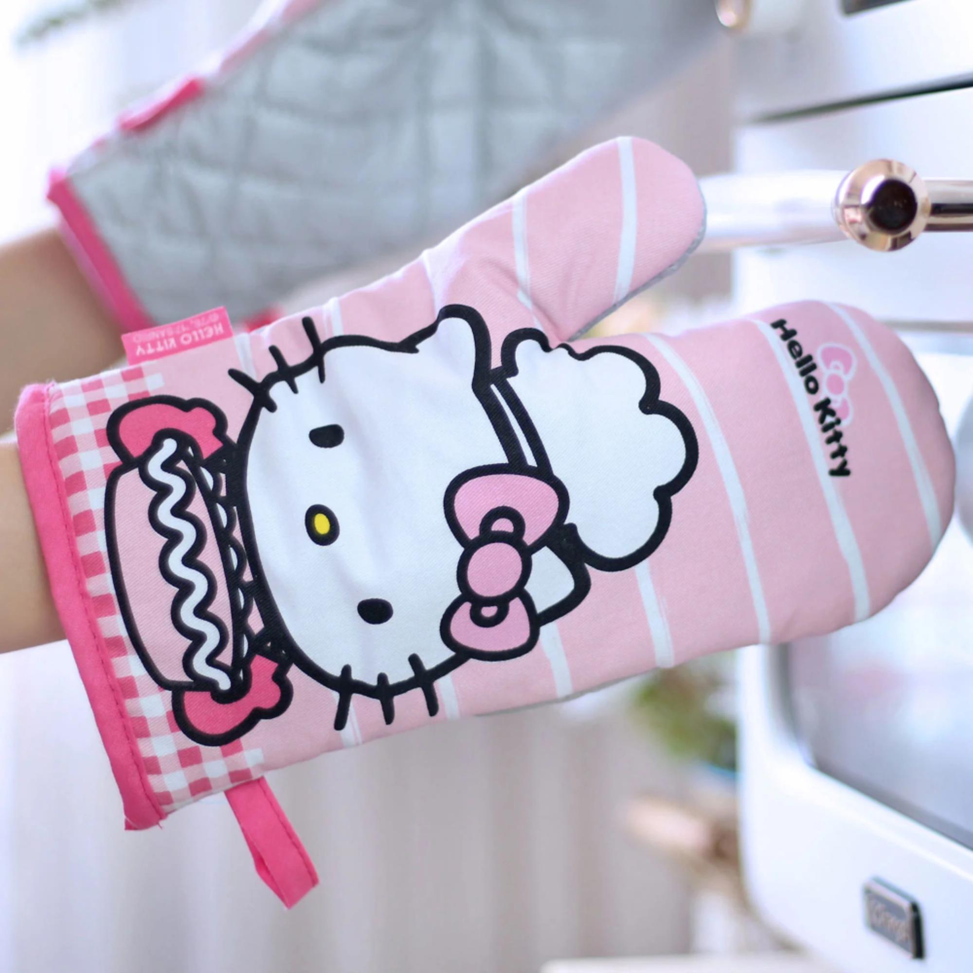 Cotton Polyester Oven Mitt - Pink