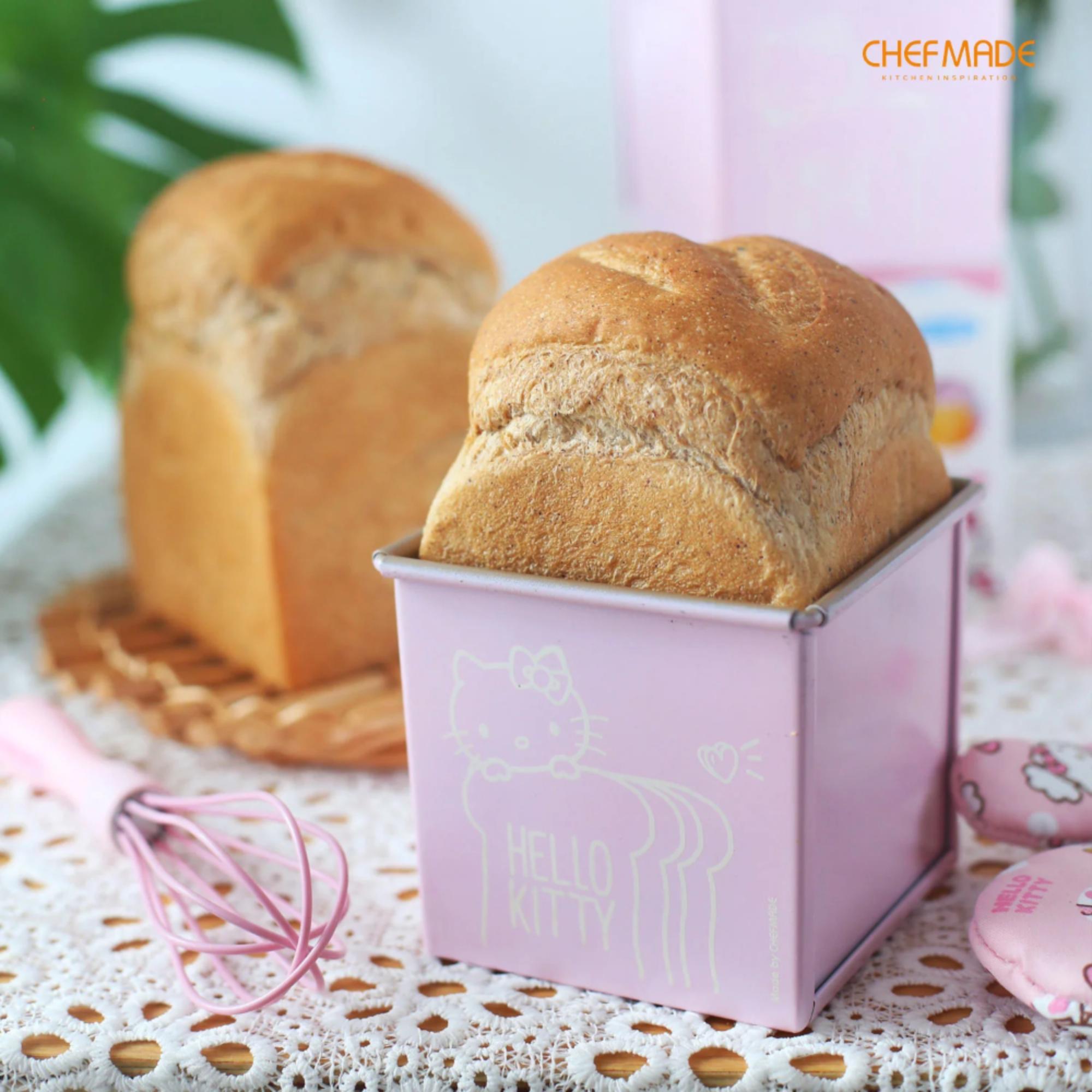 Non-Stick Square Cake Loaf Pan with Cover - Pink