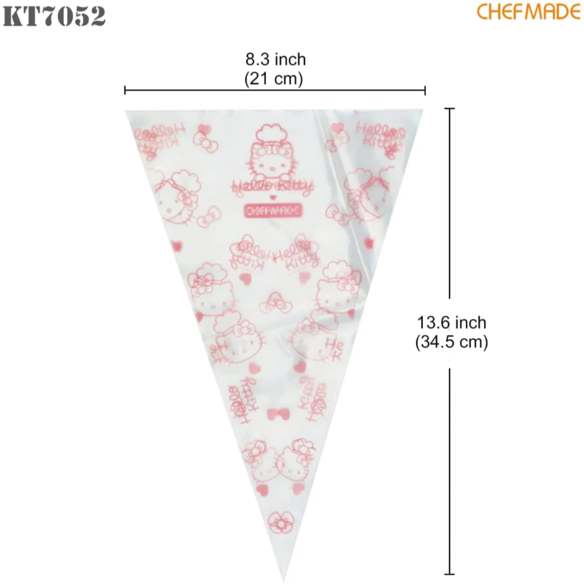 LDPE Disposable Pastry Bag with Colour Label - Pink