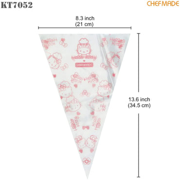 LDPE Disposable Pastry Bag with Colour Label - Pink