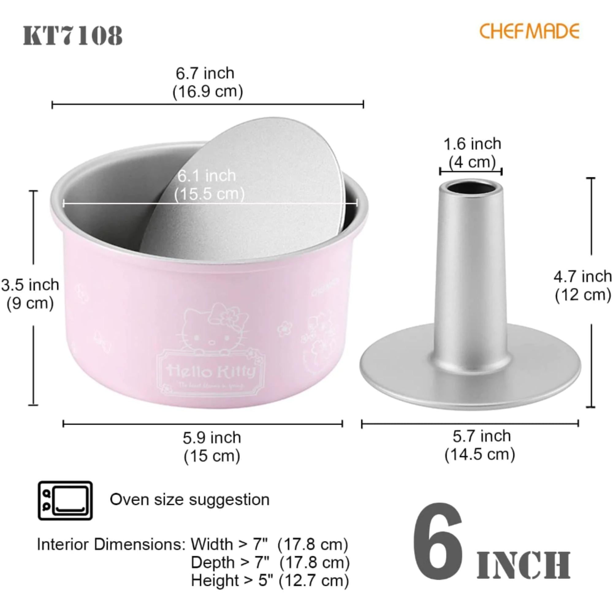 Round Deep Cake Pan with Removable Bottom - Pink