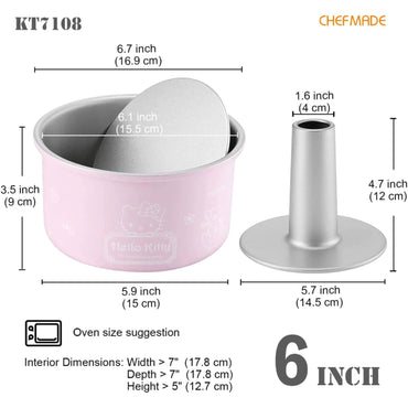 Round Deep Cake Pan with Removable Bottom - Pink