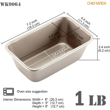 Non-Stick Small Loaf Pan - Champagne Gold