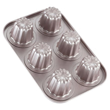 Non-Stick 6 Cup Canele Mould - Champagne Gold