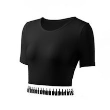 Titika Rhapsody Crochet Cropped Tee - Black