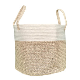 Baby Central Natural/White Rope Storage Basket - Large