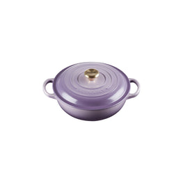 SIG Round Stew Pot L/Gold 22cm - Blue Bell Purple