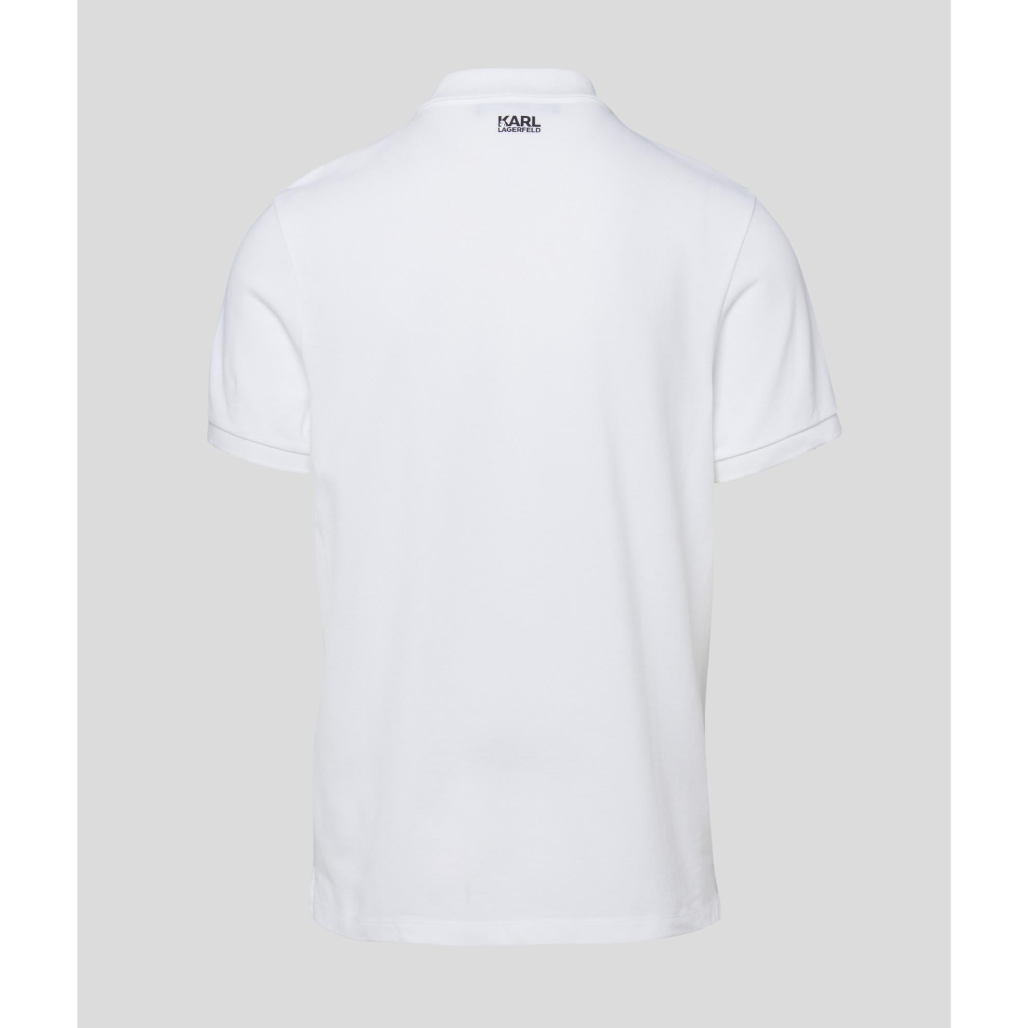 Kocktail Patch Polo Top - White