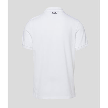 Kocktail Patch Polo Top - White