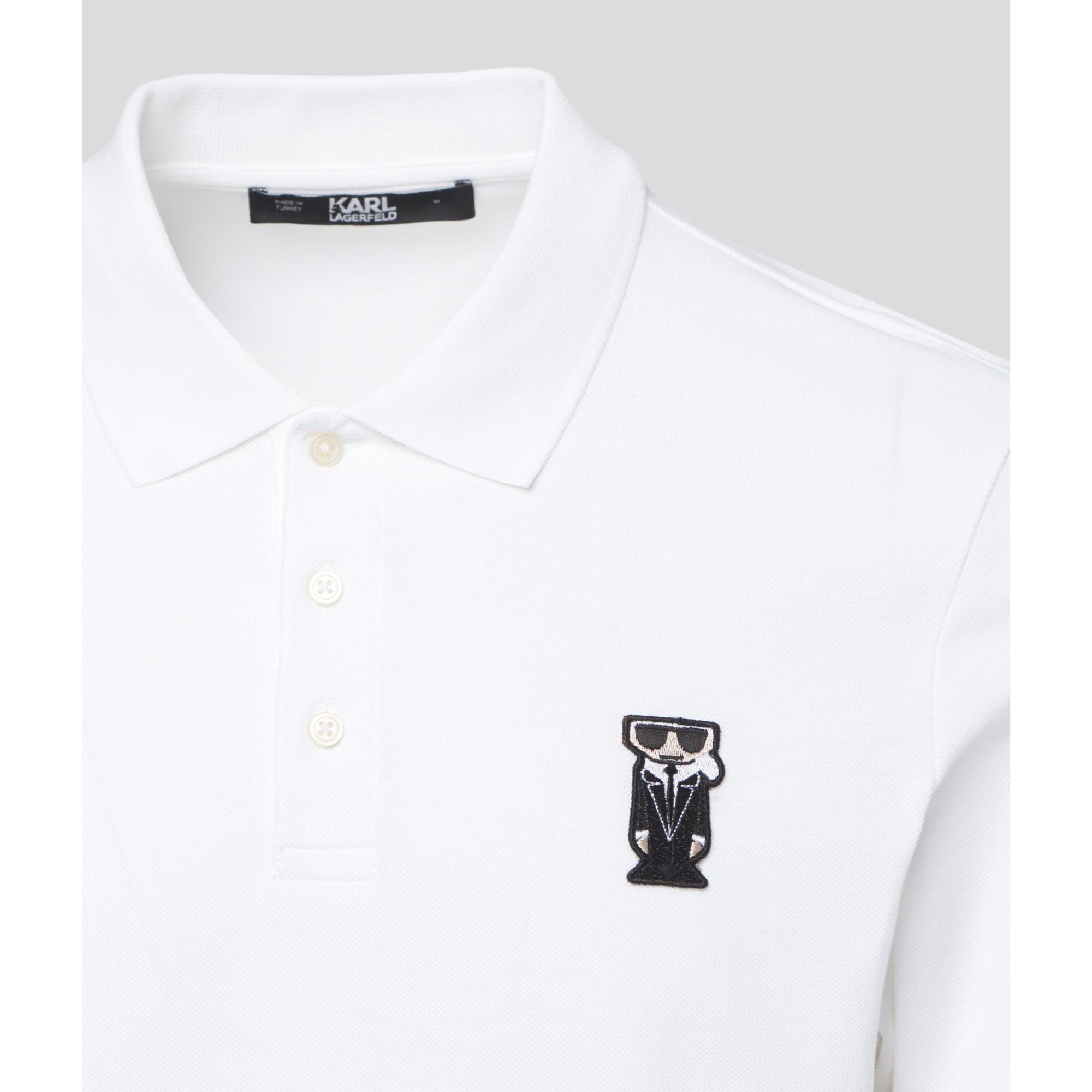 Kocktail Patch Polo Top - White