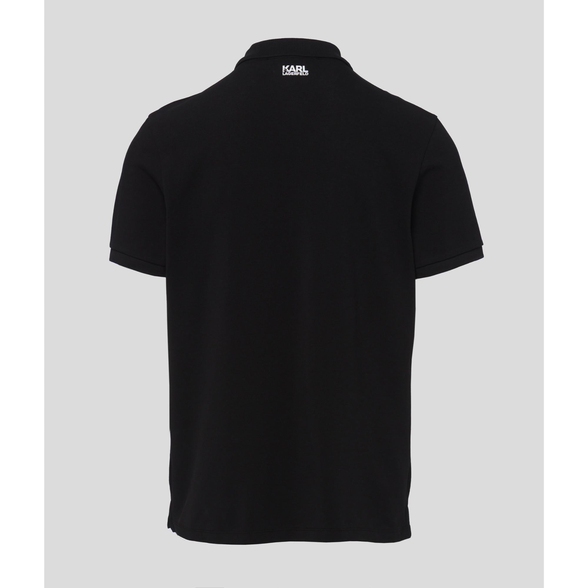 Kocktail Patch Polo Top - Black