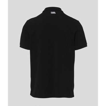 Kocktail Patch Polo Top - Black