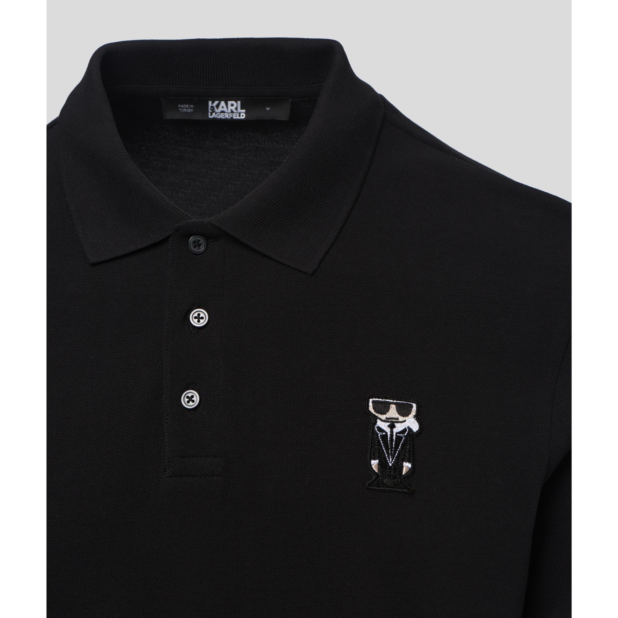 Kocktail Patch Polo Top - Black