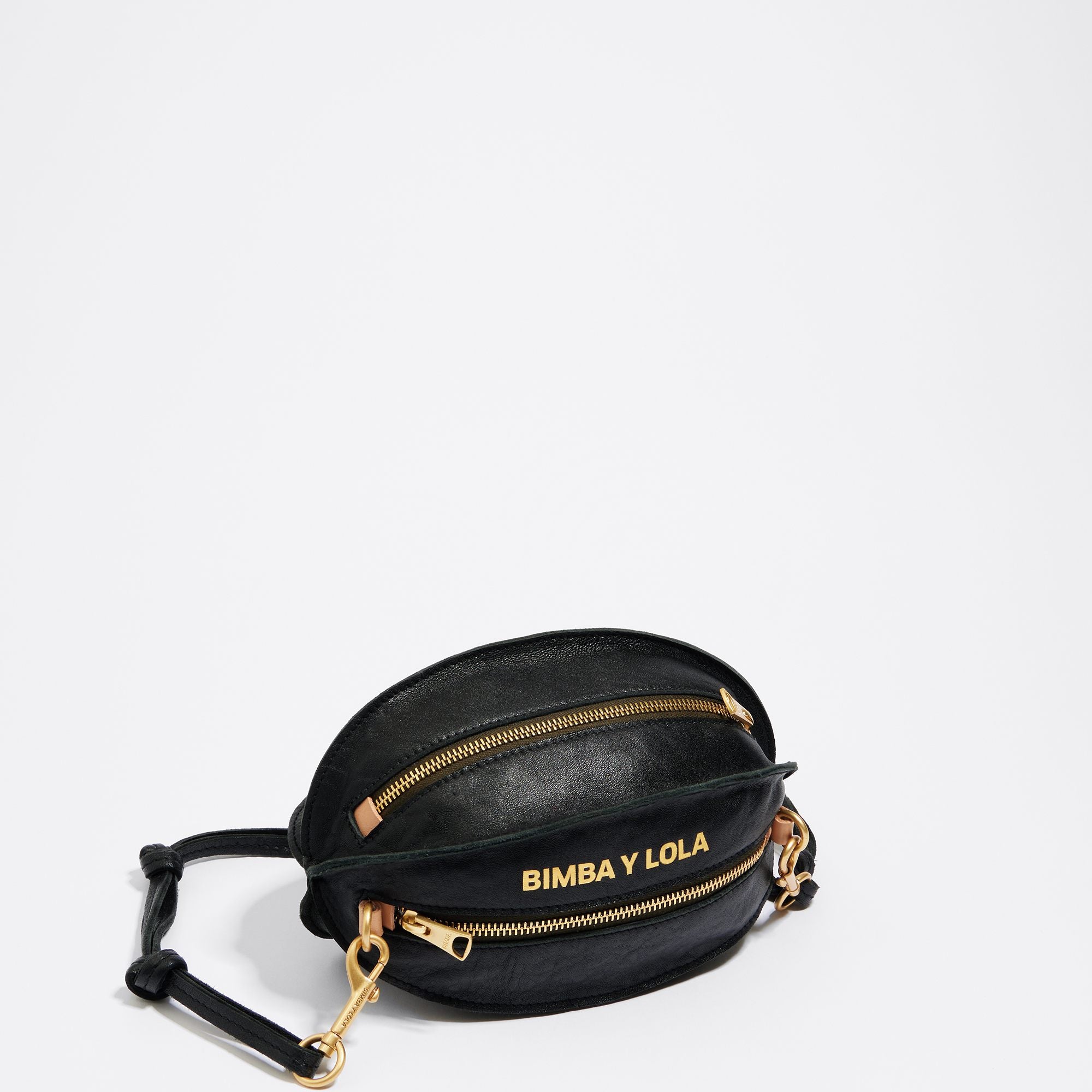 Small Leather Pelota Bag - Black