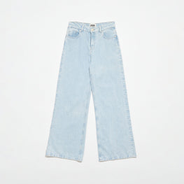 Wide Leg Jeans - Light Blue