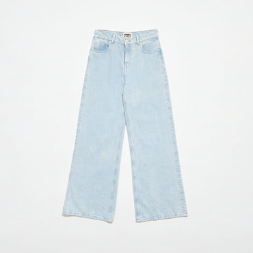 Wide Leg Jeans - Light Blue