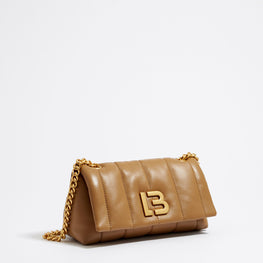 Small Nappa Leather Flap Bag - Dark Taupe