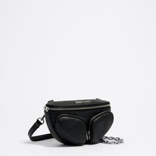 Mini Leather Pocket Bumbag - Black