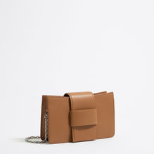 Mini Leather Crossbody Bag - Honey