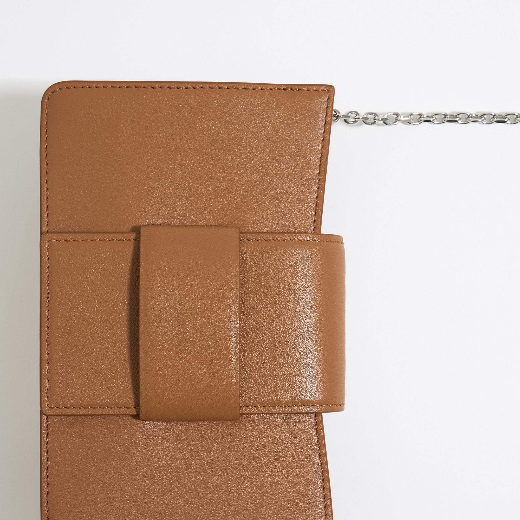 Mini Leather Crossbody Bag - Honey