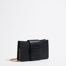 Leather Mini Crossbody Bag - Black