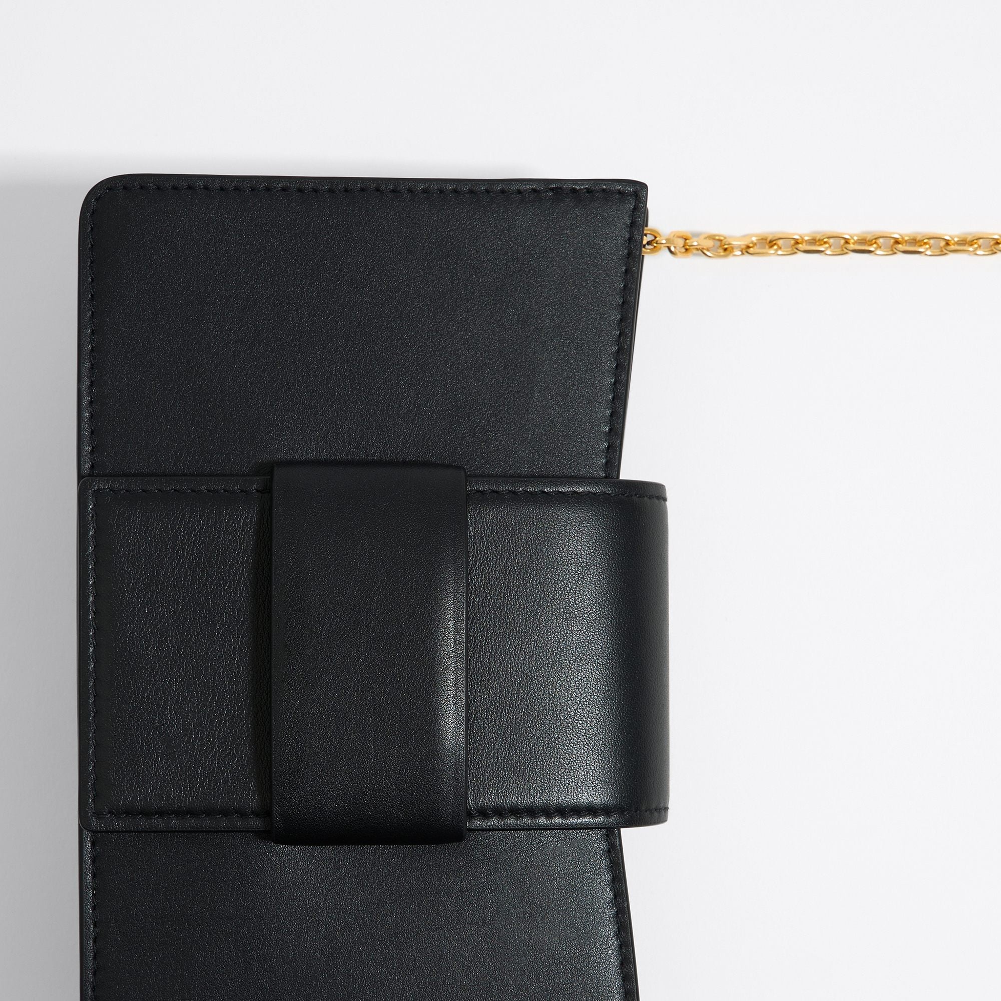 Leather Mini Crossbody Bag - Black