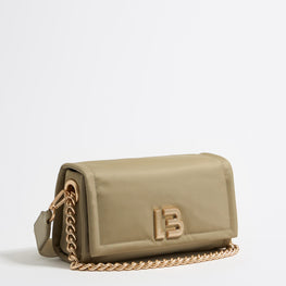 Medium Nylon Flap Bag - Light Khaki